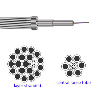 48 Core Aeirlal Power Wire OPGW Ss Tube Unitube Fiber Optic Cable