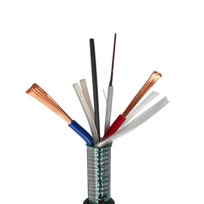 Composite 12 Core Hybrid  Fiber Optic Outdoor Optical Fiber Cable 0.36 DB And Power