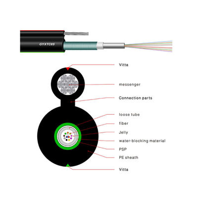 GYXTC8S Outdoor Optical Fiber Cable Figure 8 12f Cable Aerial Fiber