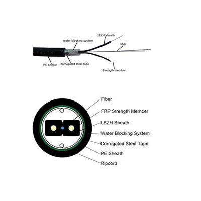 Service Drop  Cable FTTH Products GJXFHA 60N 7MM 2 Fiber