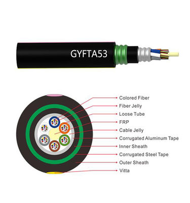 GYFTA53 Pre Terminated Fiber Optic Outdoor Optical Fiber Cable 250μM 3DB