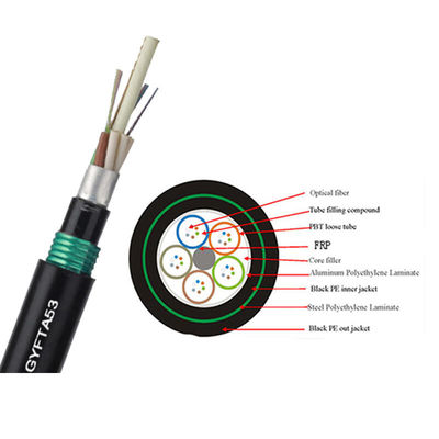 GYFTA53 Pre Terminated Fiber Optic Outdoor Optical Fiber Cable 250μM 3DB