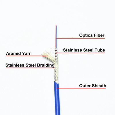 GJSFJV 2f Armored Indoor Optical Fiber Cable Duplex 3.0mm