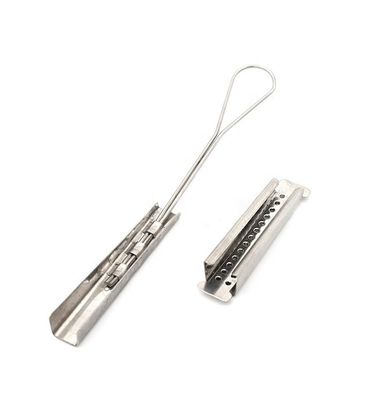 FTTH Drop Camp Optical Fiber Accessories Stainless Steel Bail Fiber Cable Clamp ISO9001