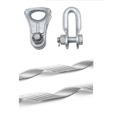 160KN RTS Optical Fiber Accessories Shackle Aluminum Clad Clamp OPGW Wire Tension Clamp