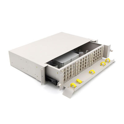 Sliding Type Optical Fiber Patch Panel E2000 24 Ports LC 48 Fibers