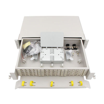 Sliding Type Optical Fiber Patch Panel E2000 24 Ports LC 48 Fibers