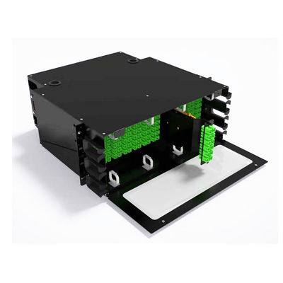 19IN 4U LGX Optical Fiber Patch Panel 24 Port SPCC For Fiber Optic Connections