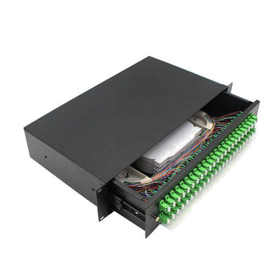 FTTH 1U 48 Port Sliding Optical Fiber Patch Panel OSP SC LC