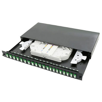 24 Port LC 48 Core Indoor Fiber Optic Distribution Box ODF Fiber Optic Patch Panel