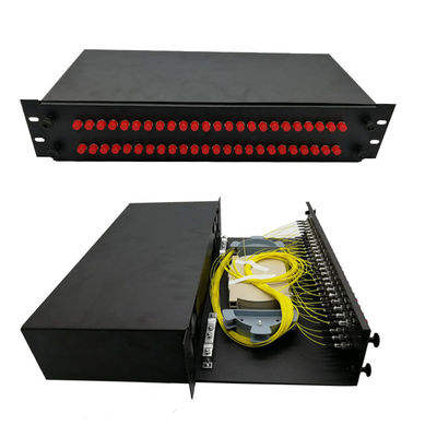 24 Port LC 48 Core Indoor Fiber Optic Distribution Box ODF Fiber Optic Patch Panel