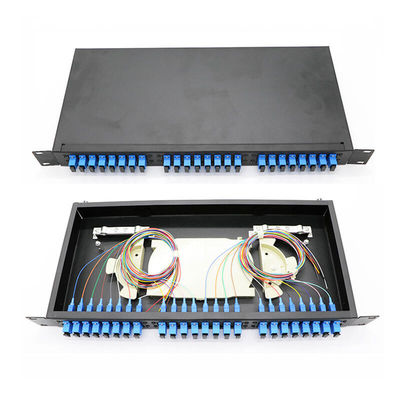 48F 96F 3U Optical Fiber Patch Panel Termination Box For Fiber Optic Cable 19" Rack Mount