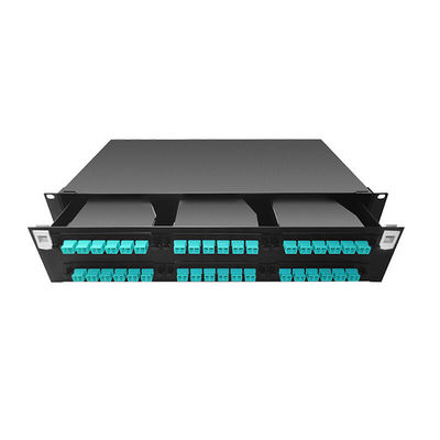 2U Module MTP MPO Cables Fiber Cassette Patch Panel 288 Port