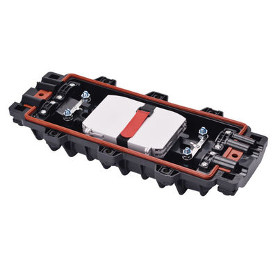 5009H 144 Core Optical Fiber Cable Splicing Horizontal Inline Joint Closure 2Inlets 2 Outlets