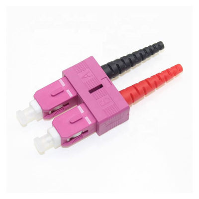 High Wearable Sc Duplex Connector 0.3dB Fiber Optic 125um
