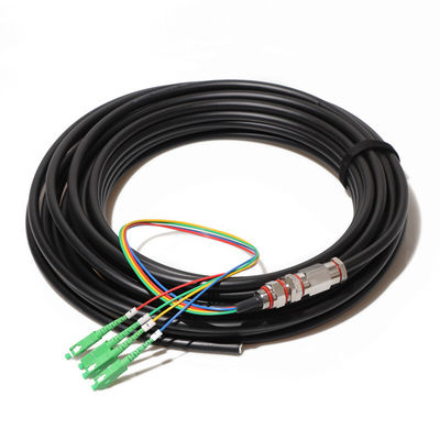 FC APC Type Connectors Fiber Patch Cord Waterproof Pigtail 4F 0.3dB