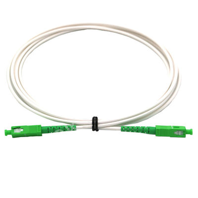 3.0MM G657A2 Optical Fiber Patch Cord SM SIMPLEX SC APC To SC APC White Patch Cord