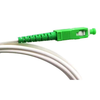 3.0MM G657A2 Optical Fiber Patch Cord SM SIMPLEX SC APC To SC APC White Patch Cord