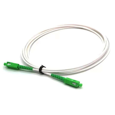 3.0MM G657A2 Optical Fiber Patch Cord SM SIMPLEX SC APC To SC APC White Patch Cord