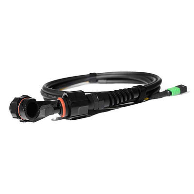Outdoor 12 24 Cores ODVA MTP MPO Cables BBU Fan Out Fiber Optic Patch Cord Waterproof Connector