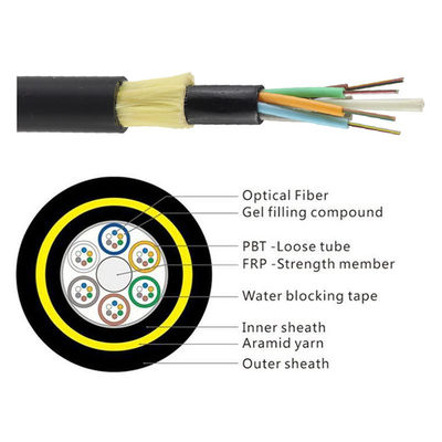Aerial Non-Metallic 12 24 48 Core All Dielectric Self Supporting ADSS Fiber Optic Cable