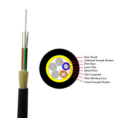 Single Double Sheath All Dielectric Self Supporting ADSS Fiber Optic Aerial Cable 50m 100m 200m 800m Span ADSS Wire