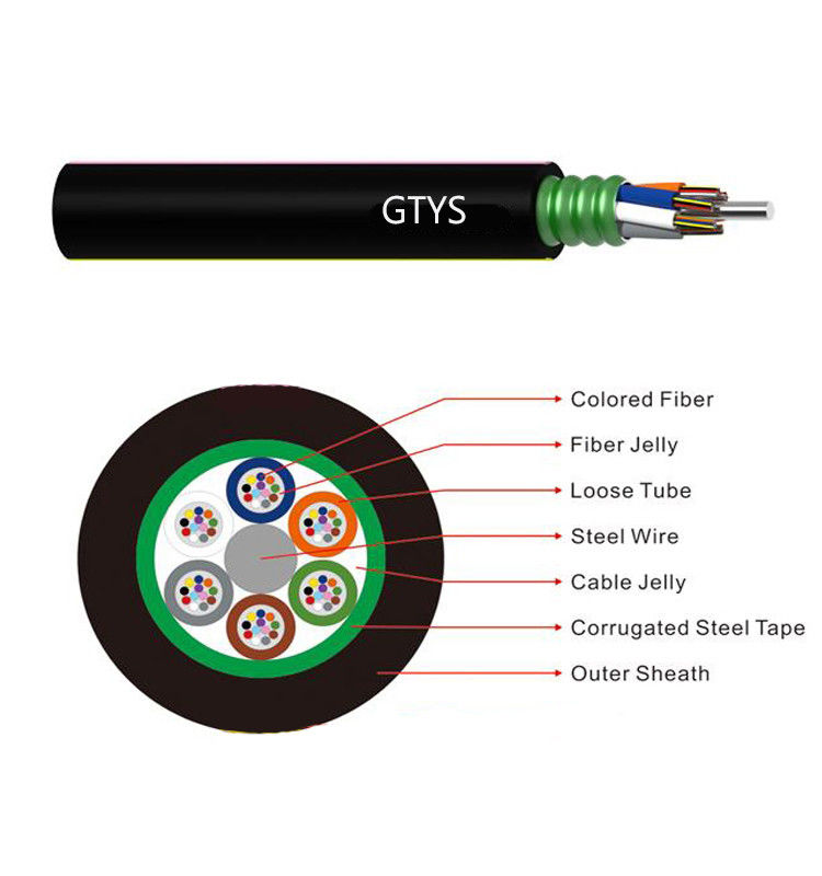 GYTS Standed Loose Tube Fiber Optic Outdoor Optical Fiber Cable G655 36F 9.0MM