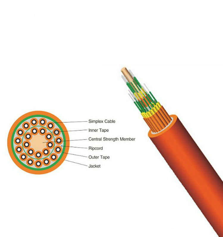 6 Core Fiber Optic 2.0mm Break Out Cable Puller 8F 3.0mm