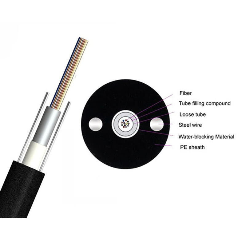 24F GYXY Buried Fiber Optic Outdoor Optical Fiber Cable 8.7MM