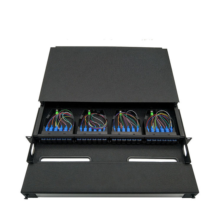 96 Cores MTP MPO Cables To 4xLC Fiber LGX Patch Panel